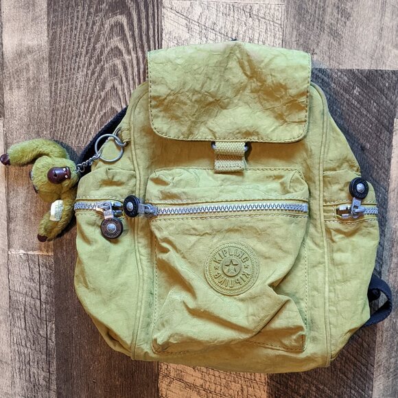 Kipling Backpack Gold Yellow Small 9”x9”x4” - Picture 1 of 5